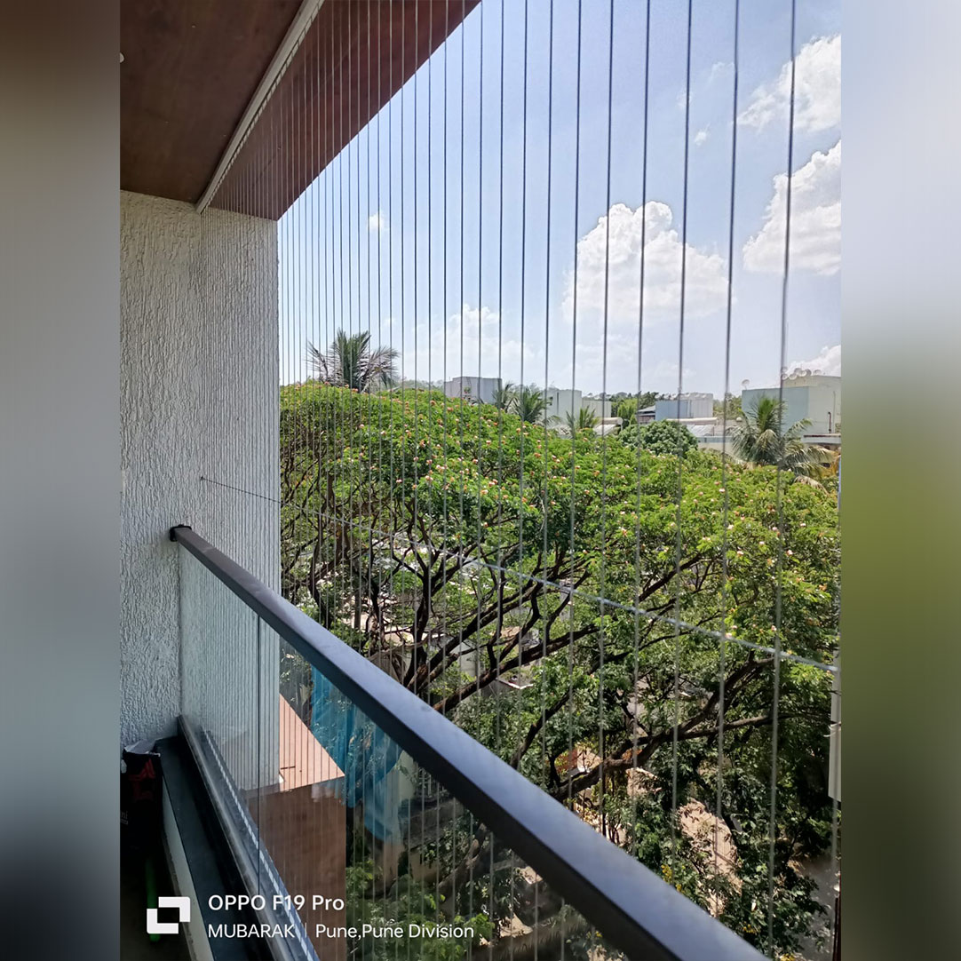 Invisible grill installation in Navi Mumbai