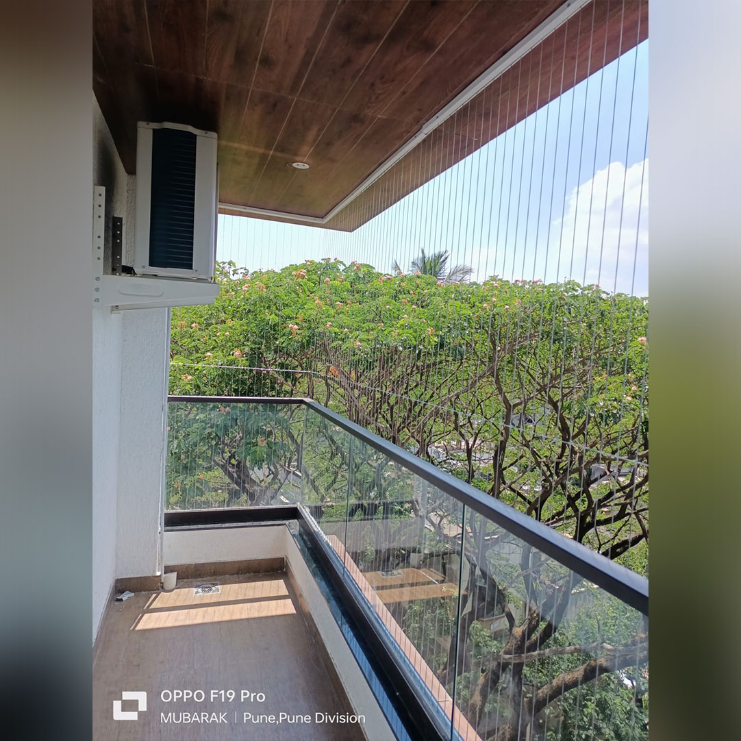 Invisible grill installation in Navi Mumbai